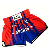 Short muay thai OIMOTI Naga Fang-Rouge/Bleu Nakmuay