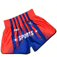 Short muay thai OIMOTI Naga Fang-Rouge/Bleu Nakmuay